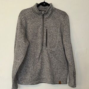 LIV grey 1/2 zip pull over sweater with 1 chest pocket size L